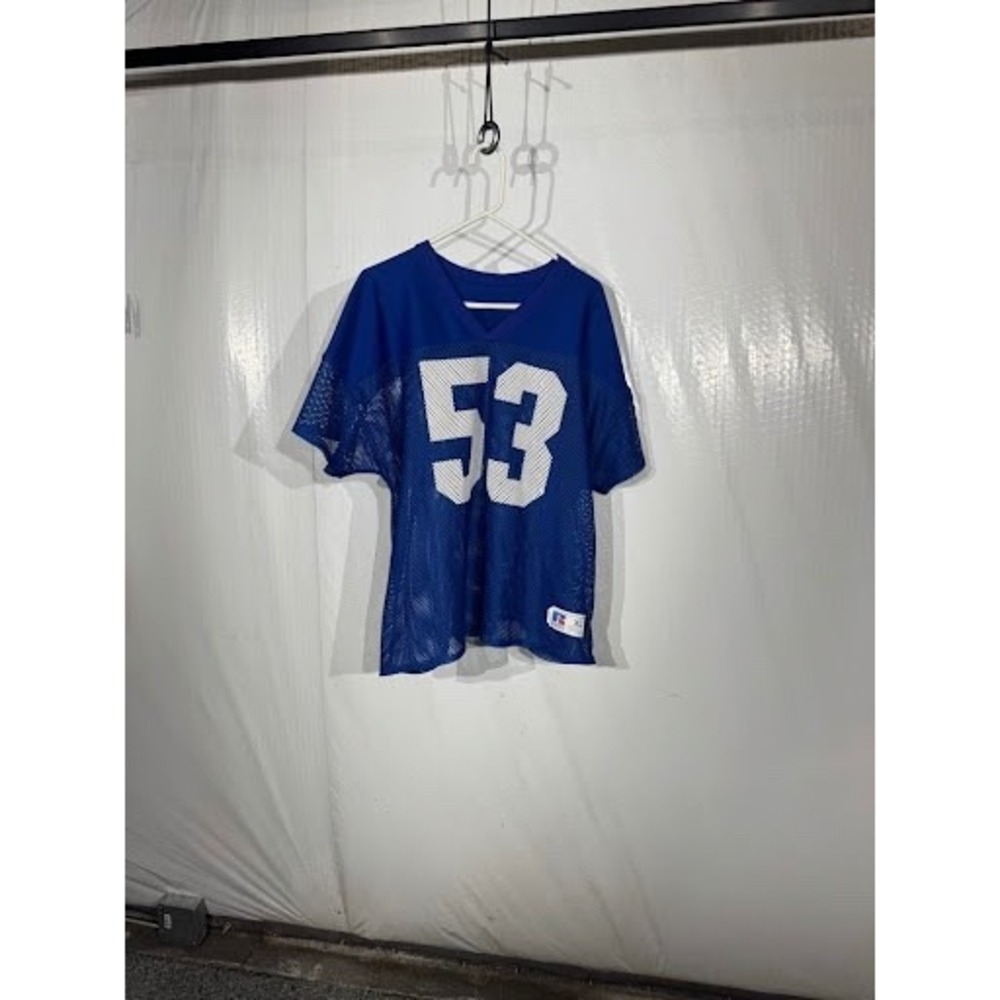 Vintage Russell Athletic Mesh Jersey Blue Number 53 Football Style Size XL
